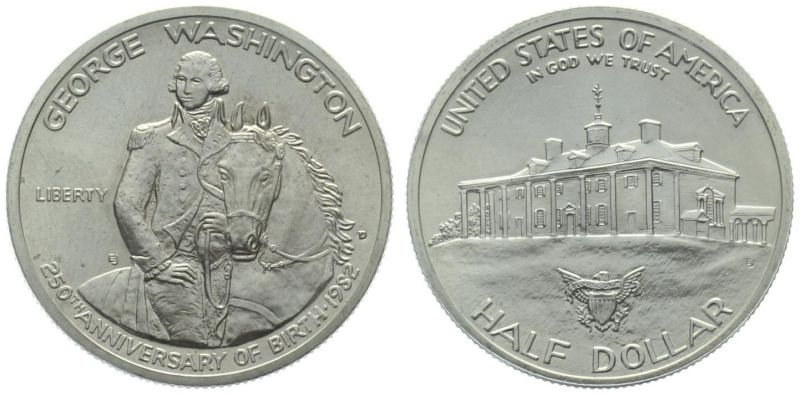 USA 1/2 Dollar 1982 George Washington